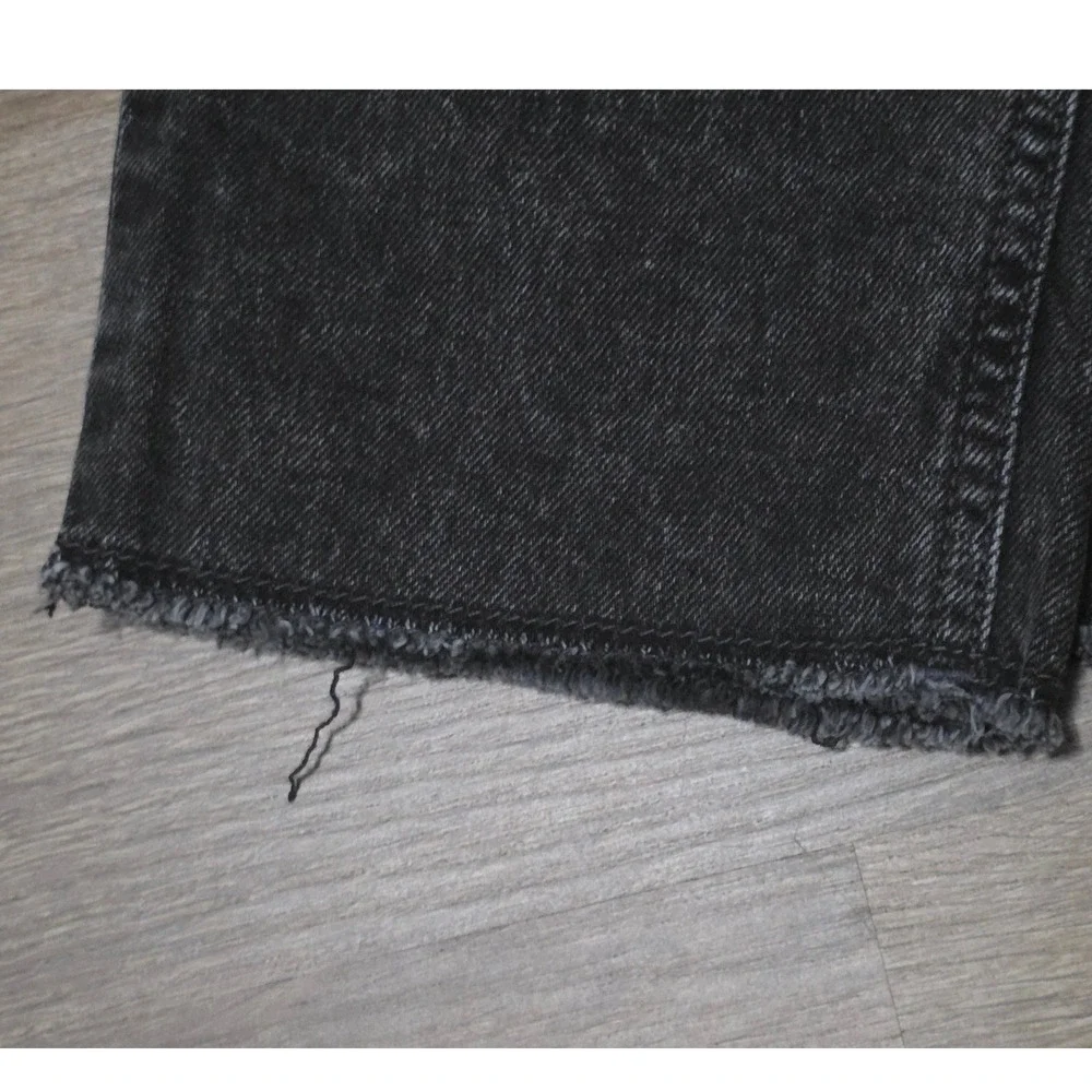 NWT GAP Teen 16 Girlfriend‎ High Rise Jeans Black Wash With Raw Hem Jeans